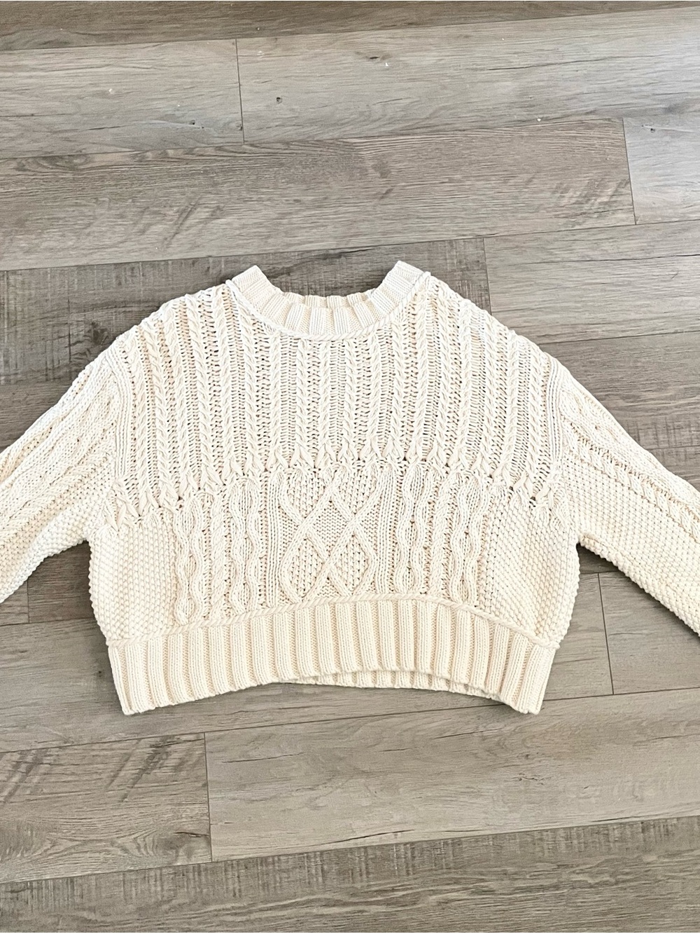 Zara Cream Cable Knit Sweater special edition